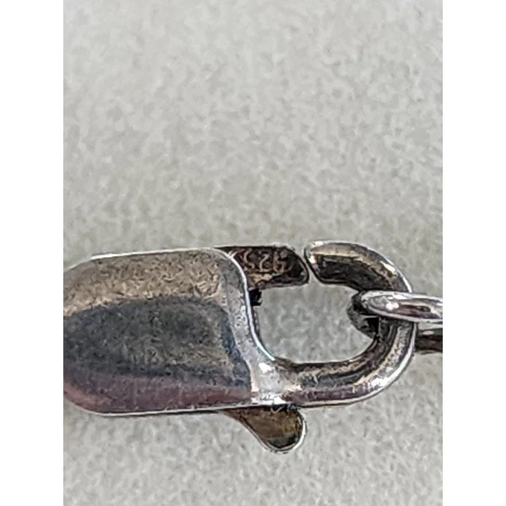 FAS Italian 925 Sterling Silver Bracelet Multi-Strand Flat Twisted Chain Patina